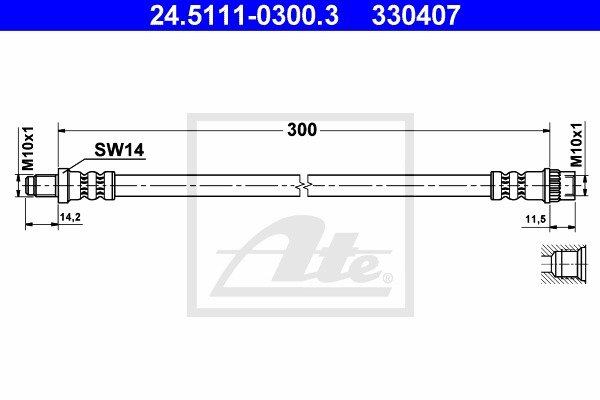 Bremsschlauch ATE 24.5111-0300.3 von ATE