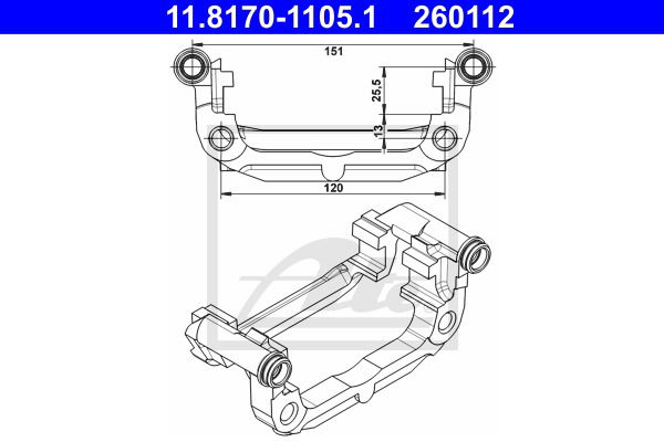 Halter, Bremssattel ATE 11.8170-1105.1 Halter, Bremssattel ATE 11.8170-1105.1 von ATE