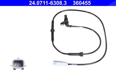 Ate Sensor, Raddrehzahl [Hersteller-Nr. 24.0711-6308.3] für Dacia, Renault von ATE