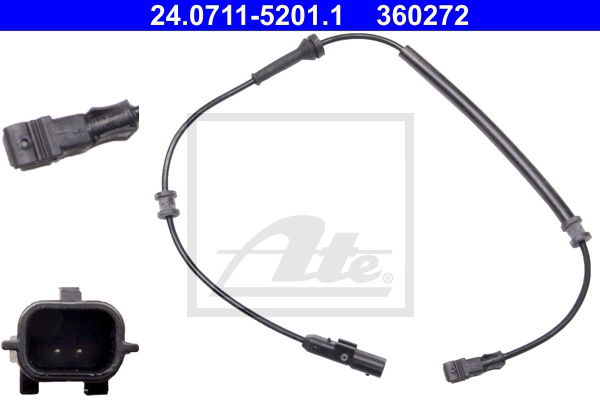 Sensor, Raddrehzahl Hinterachse ATE 24.0711-5201.1 Sensor, Raddrehzahl Hinterachse ATE 24.0711-5201.1 von ATE