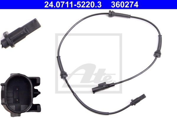Sensor, Raddrehzahl Hinterachse ATE 24.0711-5220.3 Sensor, Raddrehzahl Hinterachse ATE 24.0711-5220.3 von ATE