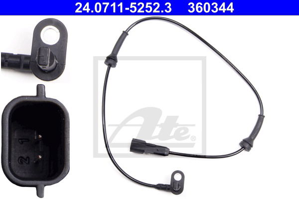 Sensor, Raddrehzahl Hinterachse ATE 24.0711-5252.3 Sensor, Raddrehzahl Hinterachse ATE 24.0711-5252.3 von ATE
