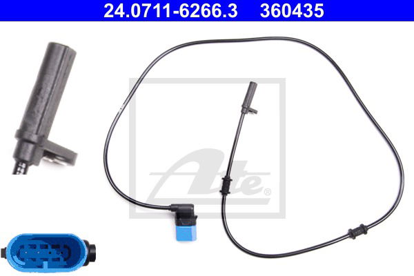 Sensor, Raddrehzahl Hinterachse ATE 24.0711-6266.3 von ATE