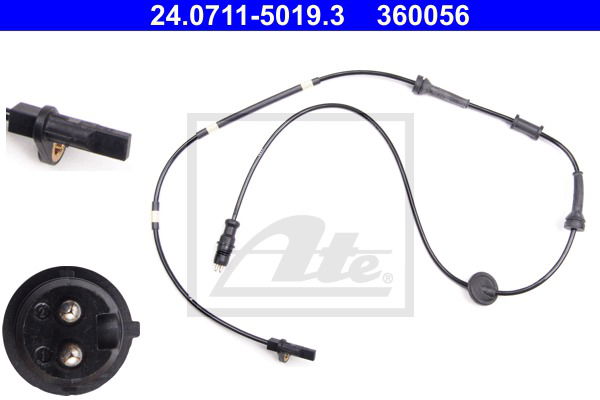 Sensor, Raddrehzahl Hinterachse links ATE 24.0711-5019.3 Sensor, Raddrehzahl Hinterachse links ATE 24.0711-5019.3 von ATE