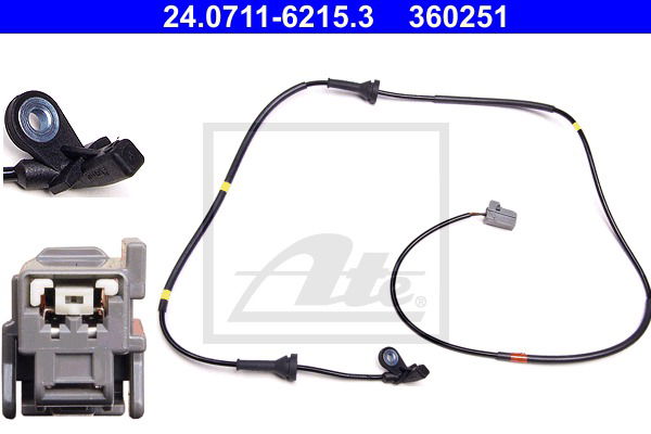 Sensor, Raddrehzahl Hinterachse links ATE 24.0711-6215.3 von ATE