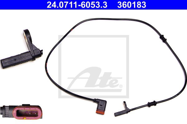 Sensor, Raddrehzahl Hinterachse rechts ATE 24.0711-6053.3 von ATE