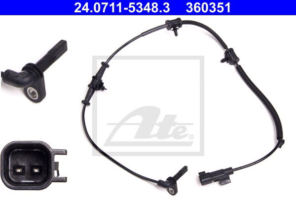 Sensor, Raddrehzahl Vorderachse ATE 24.0711-5348.3 Sensor, Raddrehzahl Vorderachse ATE 24.0711-5348.3 von ATE