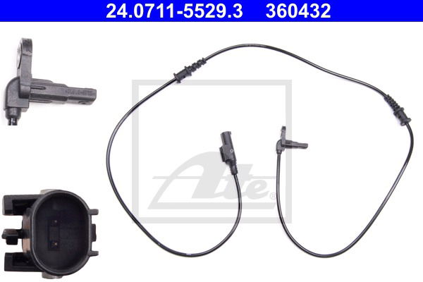 Sensor, Raddrehzahl Vorderachse ATE 24.0711-5529.3 Sensor, Raddrehzahl Vorderachse ATE 24.0711-5529.3 von ATE