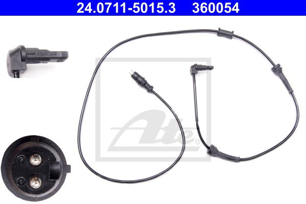 Sensor, Raddrehzahl Vorderachse links ATE 24.0711-5015.3 von ATE
