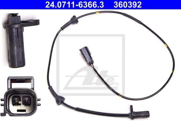 Sensor, Raddrehzahl Vorderachse links ATE 24.0711-6366.3 Sensor, Raddrehzahl Vorderachse links ATE 24.0711-6366.3 von ATE