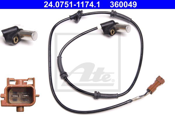 Sensor, Raddrehzahl Vorderachse links ATE 24.0751-1174.1 Sensor, Raddrehzahl Vorderachse links ATE 24.0751-1174.1 von ATE
