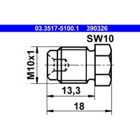 Verschlussschraube, Hauptbremszylinder ATE 03.3517-5100.1 von Ate