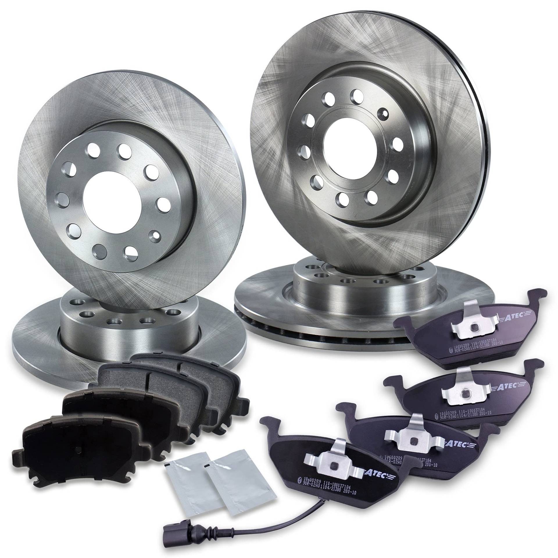 4x Bremsscheibe + Bremsbeläge Bremsklötze vorn + hinten 4x Bremsscheibe + Bremsbeläge Bremsklötze vorn + hinten von BESTPRICE