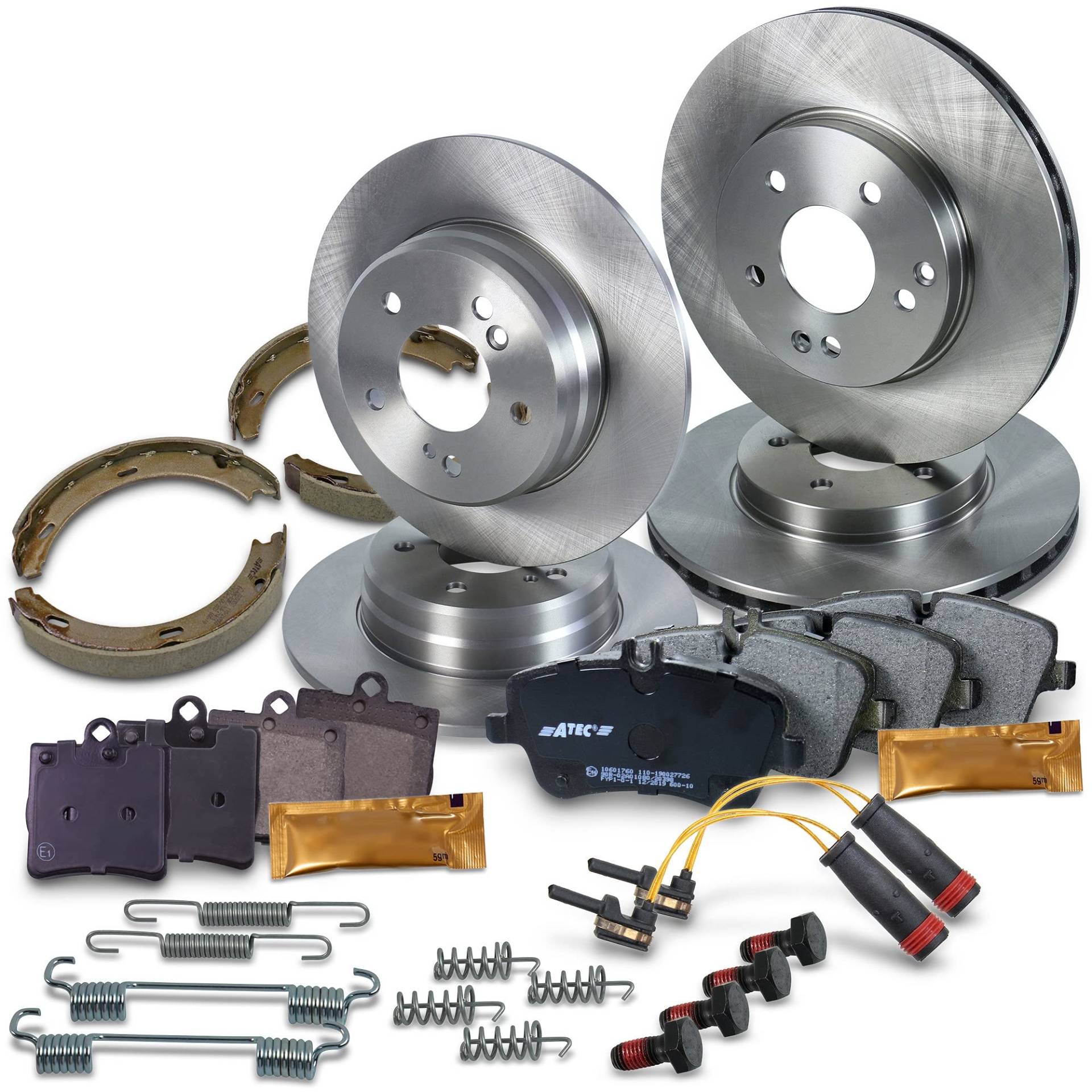4x Bremsscheiben + Bremsbeläge Bremsklötze + Bremsbacken Bremsbackensatz + Warnkontakt Vorne + Hinten 4x Bremsscheiben + Bremsbeläge Bremsklötze + Bremsbacken Bremsbackensatz + Warnkontakt Vorne + Hinten von ENVA MADE FOR QUALITY