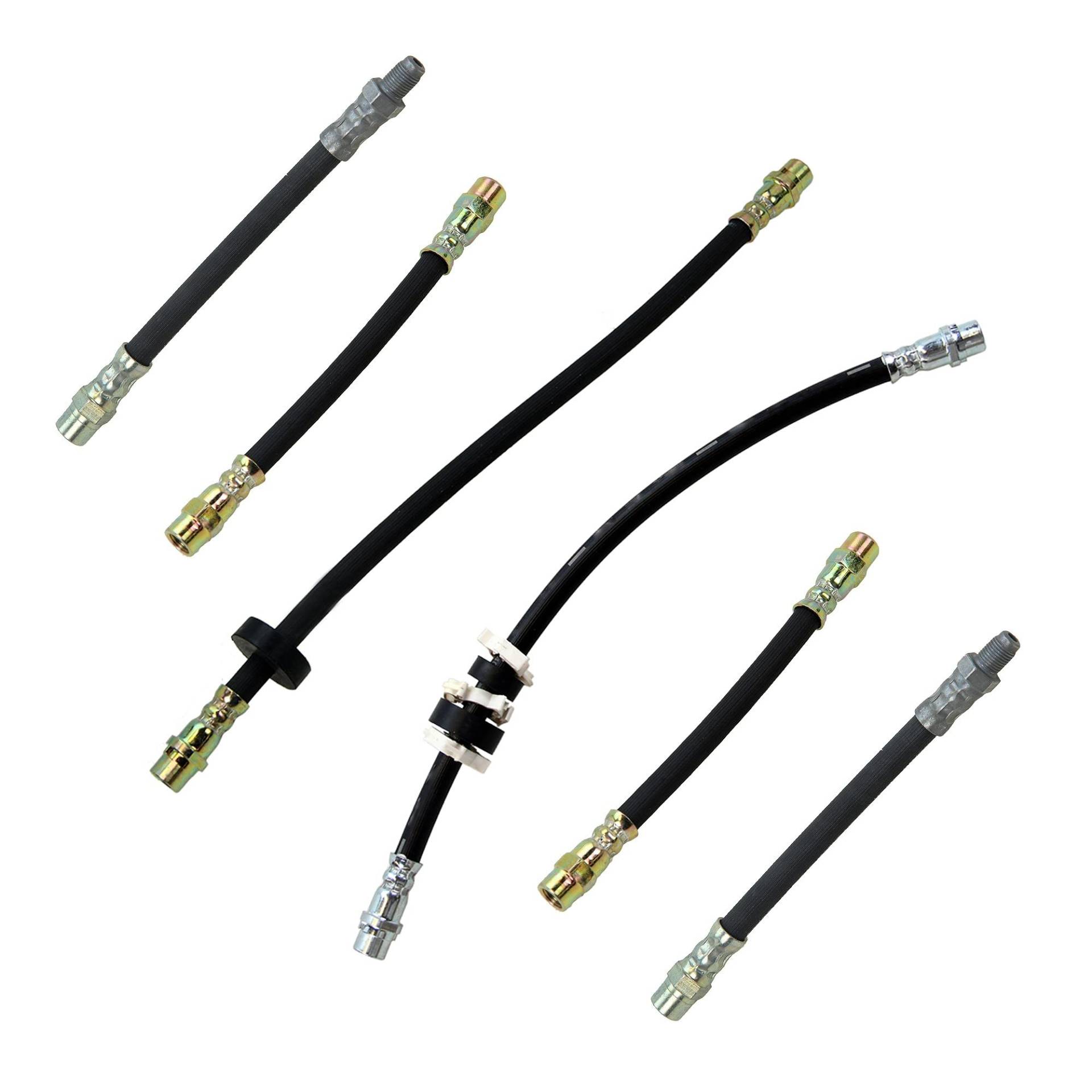 ATEC Germany 2x Bremsschlauch vorne Länge 355mm, 4x Bremsschlauch hinten Länge 161mm Kompatibel mit VW TRANSPORTER T4 ATEC Germany 2x Bremsschlauch vorne Länge 355mm, 4x Bremsschlauch hinten Länge 161mm Kompatibel mit VW TRANSPORTER T4 von ATEC Germany