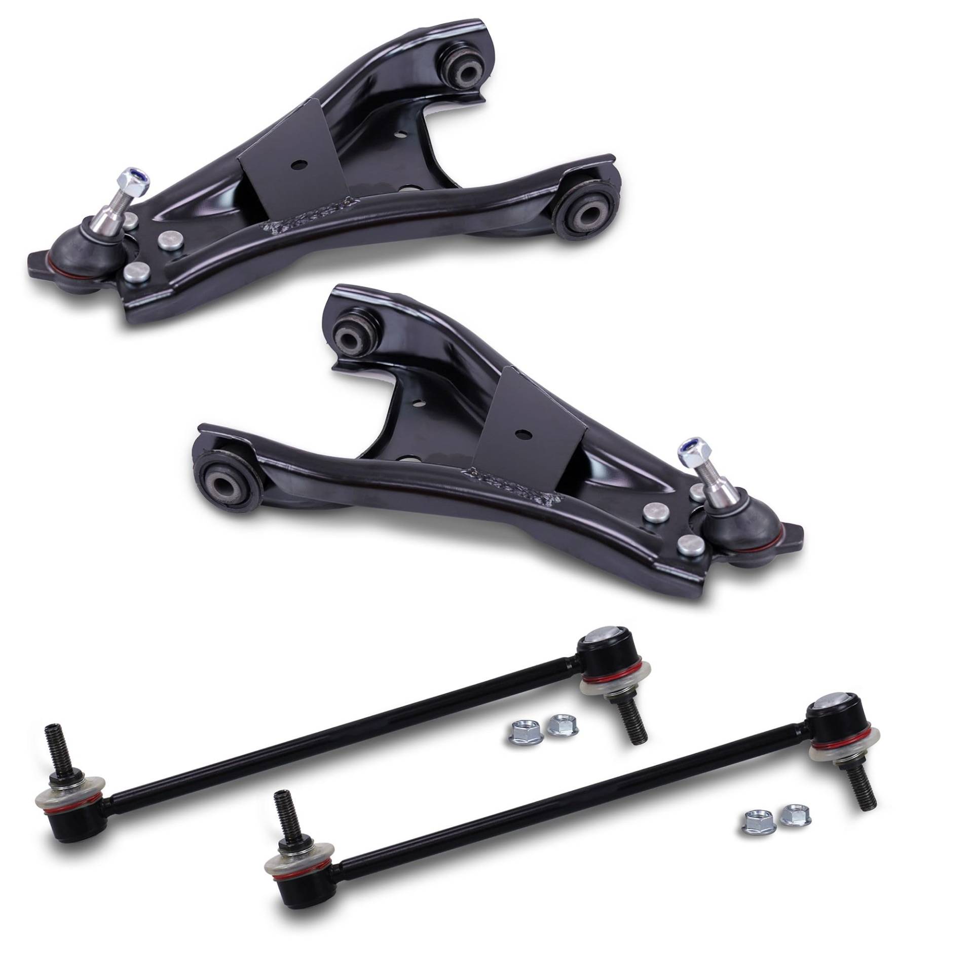 ATEC Germany 2x Querlenker Vorderachse vorne links & rechts, 2x Koppelstange vorne Kompatibel mit DACIA DUSTER (HS_), DUSTER Kasten/SUV von ATEC Germany