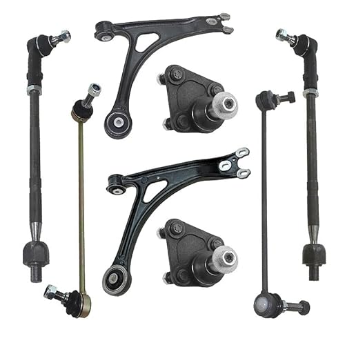 ATEC Germany 2x Querlenker Vorderachse vorne links & rechts mit Traggelenk, 2x Spurstangen vorne, 2x Koppelstange vorne Kompatibel mit A udi A3 (8L1), TT (8N3) (8N9), VW NEW BEETLE (9C1, 1C1) von ATEC Germany