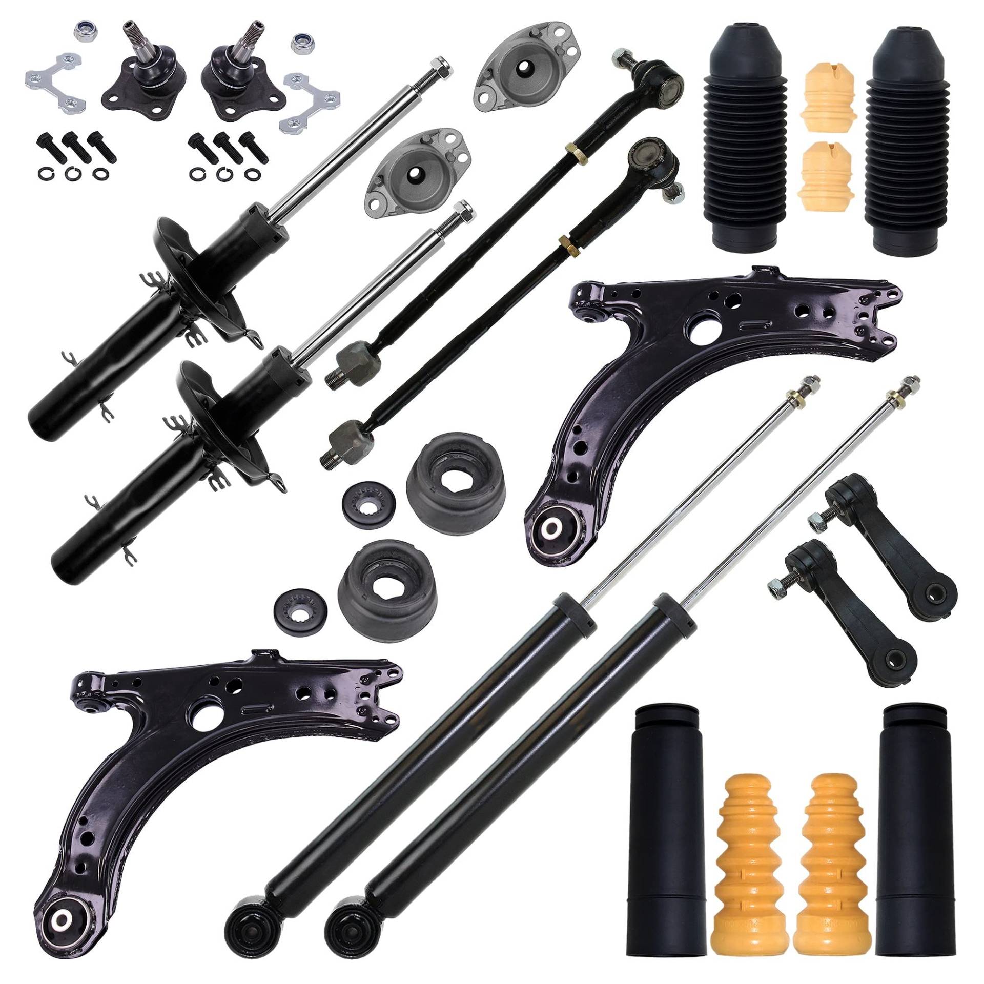 ATEC Germany 4x Gasdruck Stoßdämpfer Vorne und Hinten Federbein inkl. Domlager & Staubschutzsatz + 2x Spurstange + 2x Traggelenk + 2x Koppelstange + 2x Querlenker Vorne ATEC Germany 4x Gasdruck Stoßdämpfer Vorne und Hinten Federbein inkl. Domlager & Staubschutzsatz + 2x Spurstange + 2x Traggelenk + 2x Koppelstange + 2x Querlenker Vorne von ATEC Germany