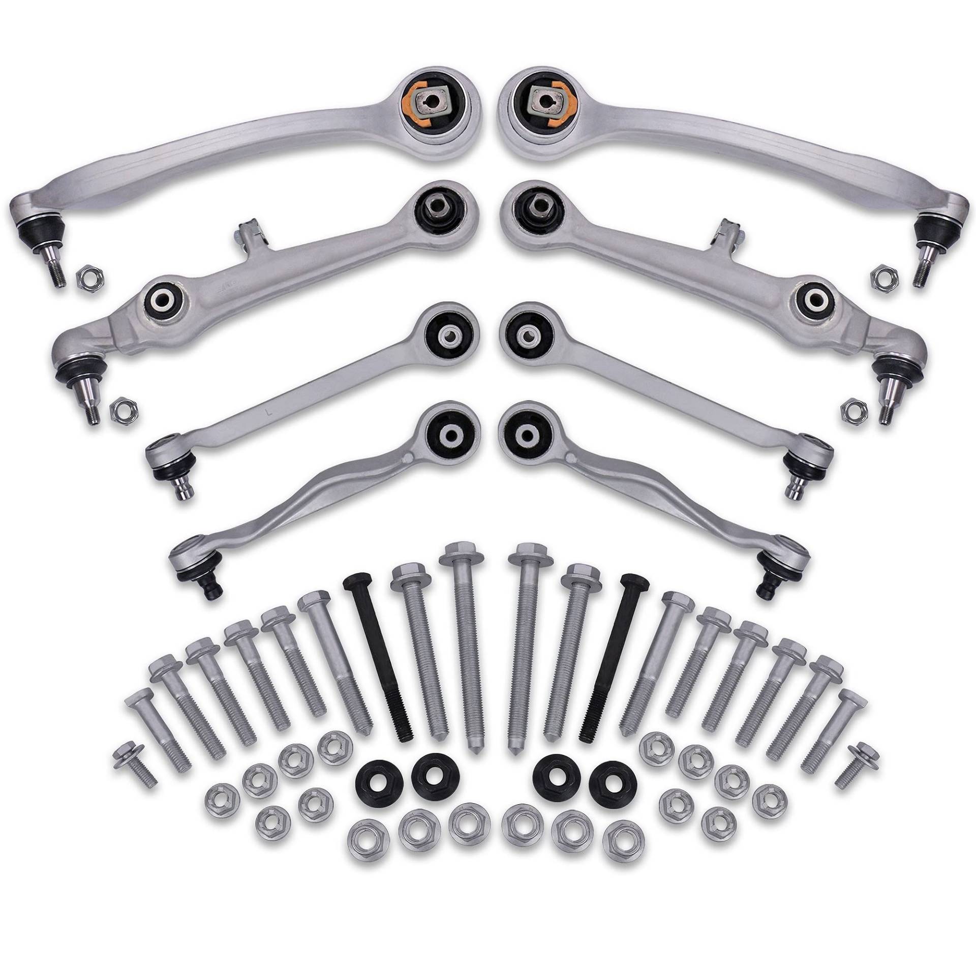 ATEC Germany 4x Querlenker Vorderachse oben vorne & hinte, 2x Querlenker Vorderachse oben hinten, 2x Querlenker Vorderachse unten hinten & vorne Kompatibel mit A udi A4 B5 (8D2), A4 B5 Avant (8D5), A6 ATEC Germany 4x Querlenker Vorderachse oben vorne & hinte, 2x Querlenker Vorderachse oben hinten, 2x Querlenker Vorderachse unten hinten & vorne Kompatibel mit A udi A4 B5 (8D2), A4 B5 Avant (8D5), A6 von ATEC Germany