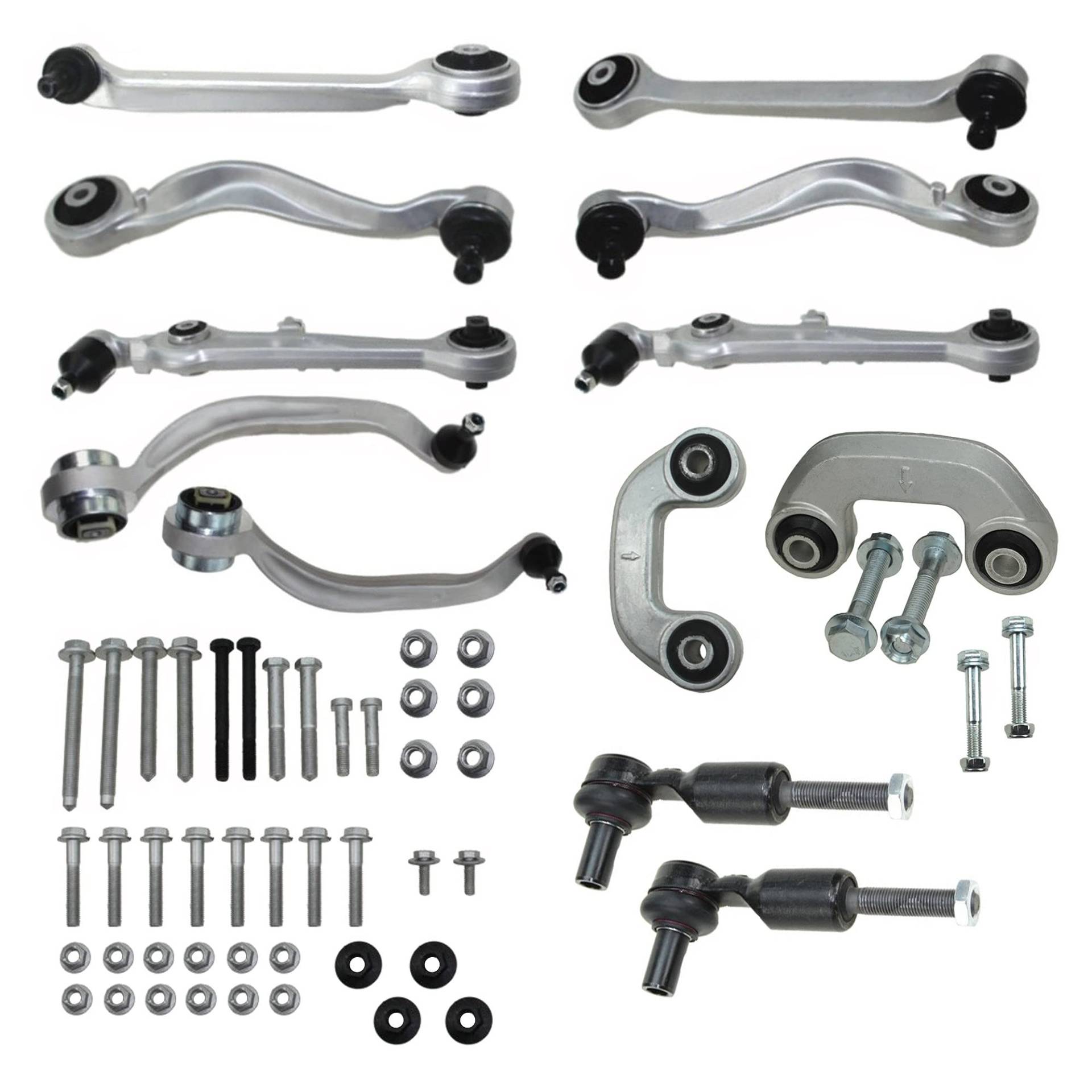 ATEC Germany 4x Querlenker Vorderachse oben vorne & hinten, 4x Querlenker Vorderachse unten hinten & vorne, 2x Koppelstange, 2x Spurstangenkopf Kompatibel mit A udi A4 B5 (8D2), A4 B5 Avant (8D5), A6 ATEC Germany 4x Querlenker Vorderachse oben vorne & hinten, 4x Querlenker Vorderachse unten hinten & vorne, 2x Koppelstange, 2x Spurstangenkopf Kompatibel mit A udi A4 B5 (8D2), A4 B5 Avant (8D5), A6 von ATEC Germany