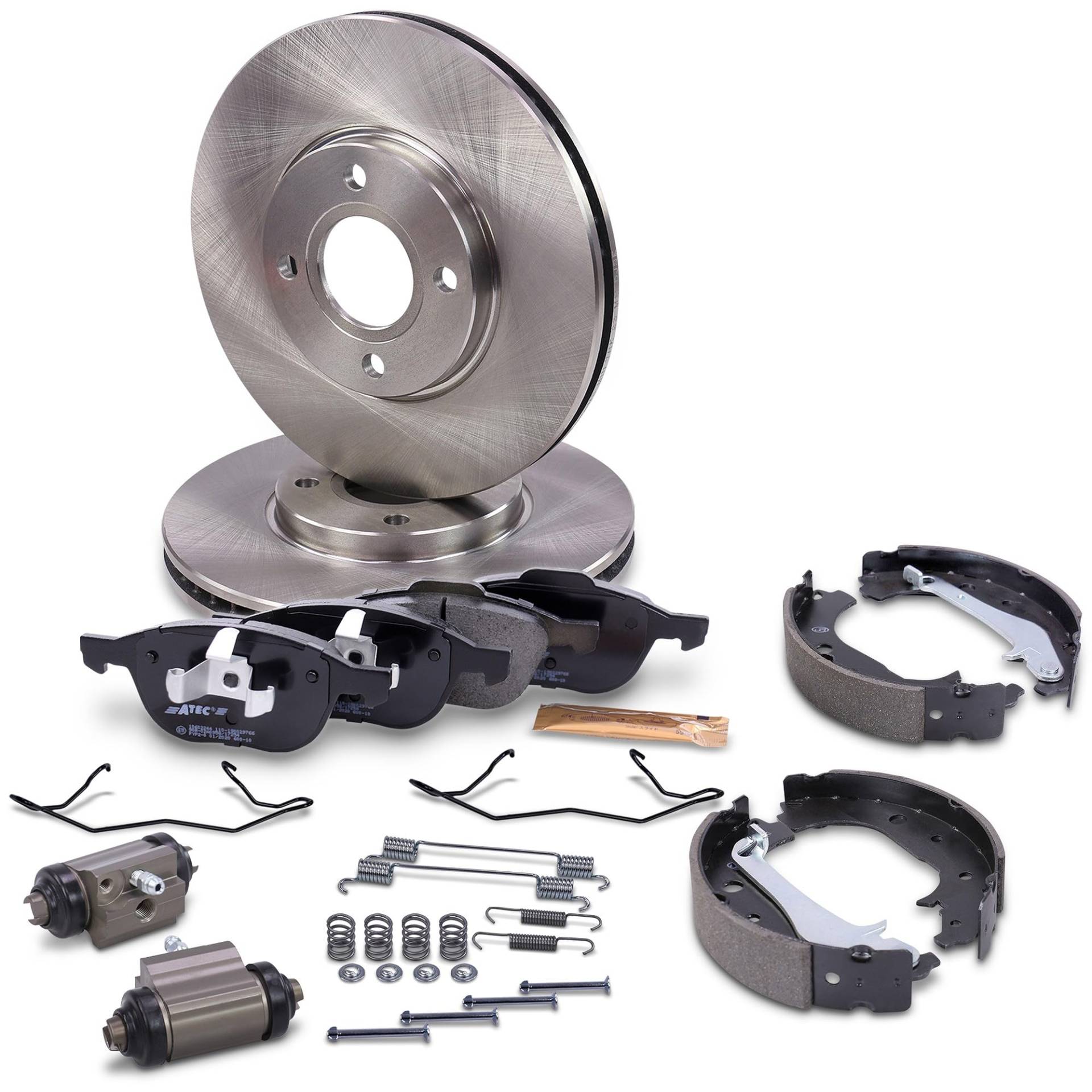 ATEC Germany ATEC Germany Bremsensatz Vorderachse inkl. Bremsscheiben Ø 278 mm Belüftet + Bremsbeläge vorne & Zubehör + Bremsbacken hinten & Zubehör + Radbremszylinder Kompatibel mit FORD ECOSPORT ATEC Germany ATEC Germany Bremsensatz Vorderachse inkl. Bremsscheiben Ø 278 mm Belüftet + Bremsbeläge vorne & Zubehör + Bremsbacken hinten & Zubehör + Radbremszylinder Kompatibel mit FORD ECOSPORT von ATEC Germany