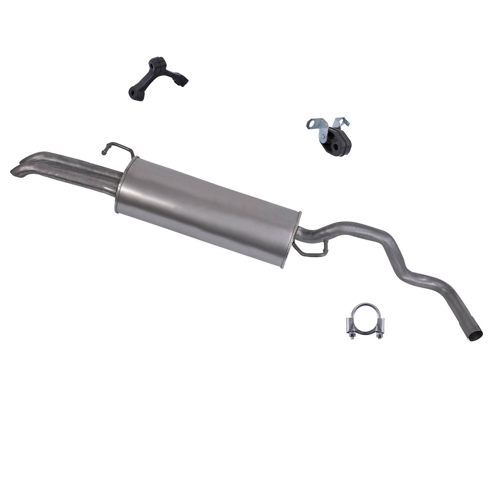 ATEC Germany Auspuff Schalldämpfer Set 1x Endschalldämpfer, mit Montagematerial Kompatibel mit SEAT TOLEDO II (1M2), SKODA OCTAVIA 1 (1U2) (1U5), VW BORA I (1J2) (1J6), GOLF 4 Variant (1J5) von ATEC Germany
