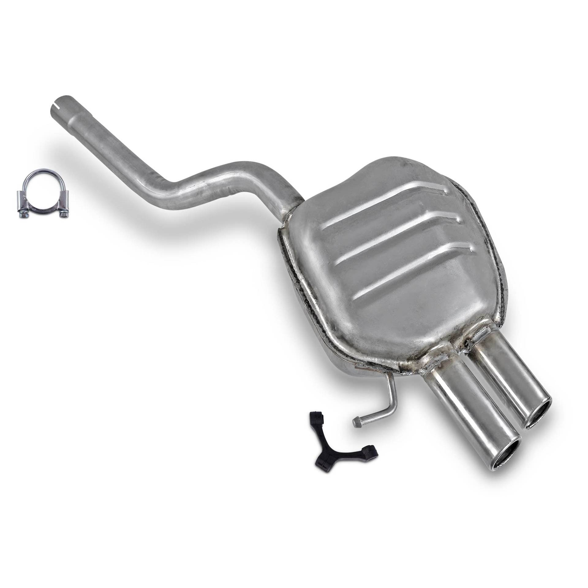 ATEC Germany Auspuff Schalldämpfer Set 1x Endschalldämpfer, mit Montagematerial Kompatibel mit SKODA OCTAVIA 2 (1Z3) (1Z5), VW GOLF 5 (1K5) (AJ5), JETTA III (1K2) von ATEC Germany