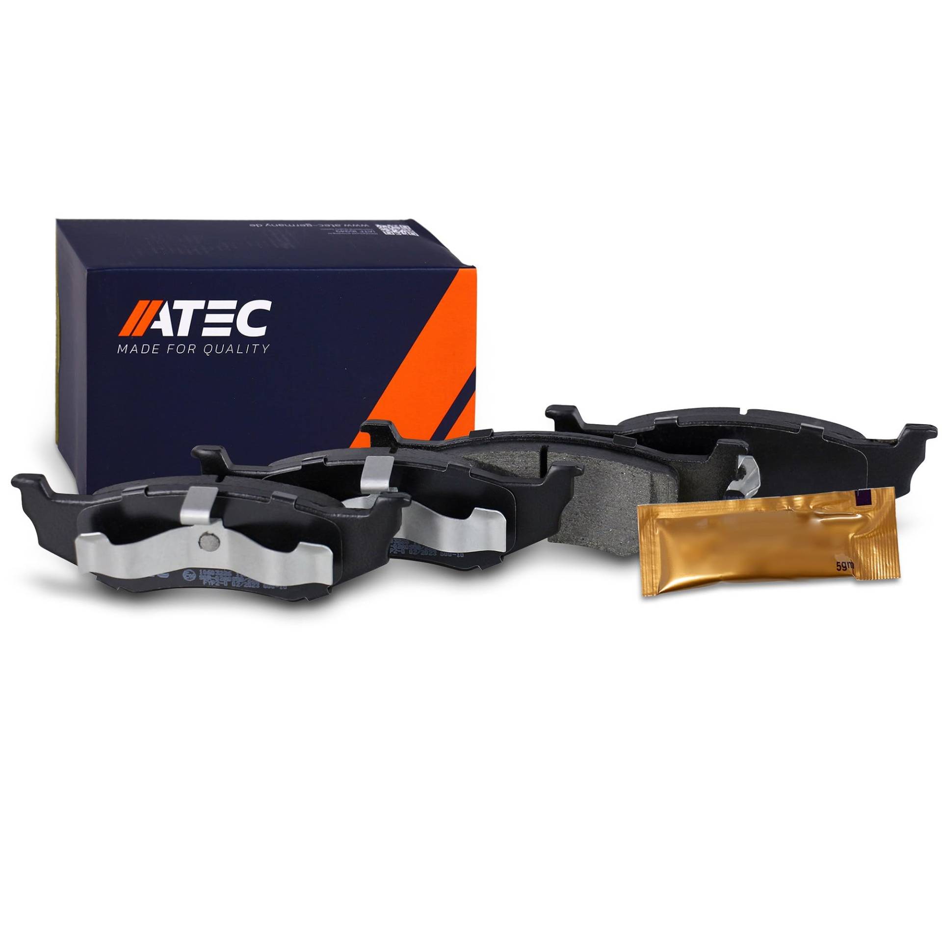 ATEC Germany Bremsbelagsatz Hinterachse, Bremsbeläge Bremsklötze hinten, 4 Stück ATEC Germany Bremsbelagsatz Hinterachse, Bremsbeläge Bremsklötze hinten, 4 Stück von ATEC Germany
