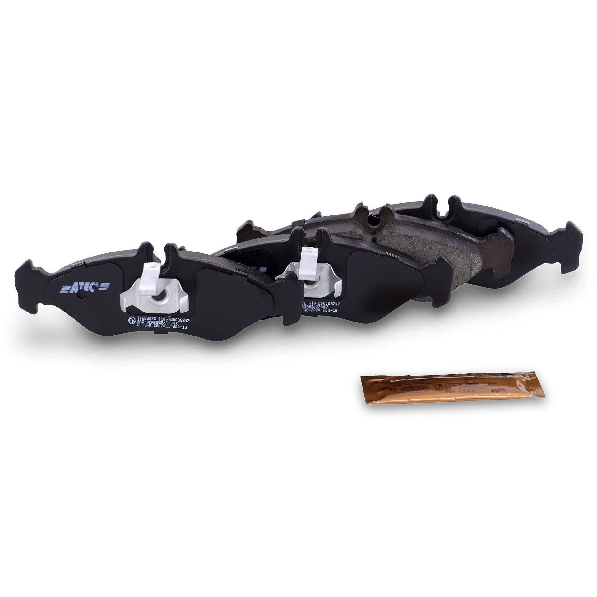 ATEC Germany Bremsbelagsatz Hinterachse, Bremsbeläge Bremsklötze hinten, 4 Stück ATEC Germany Bremsbelagsatz Hinterachse, Bremsbeläge Bremsklötze hinten, 4 Stück von ATEC Germany