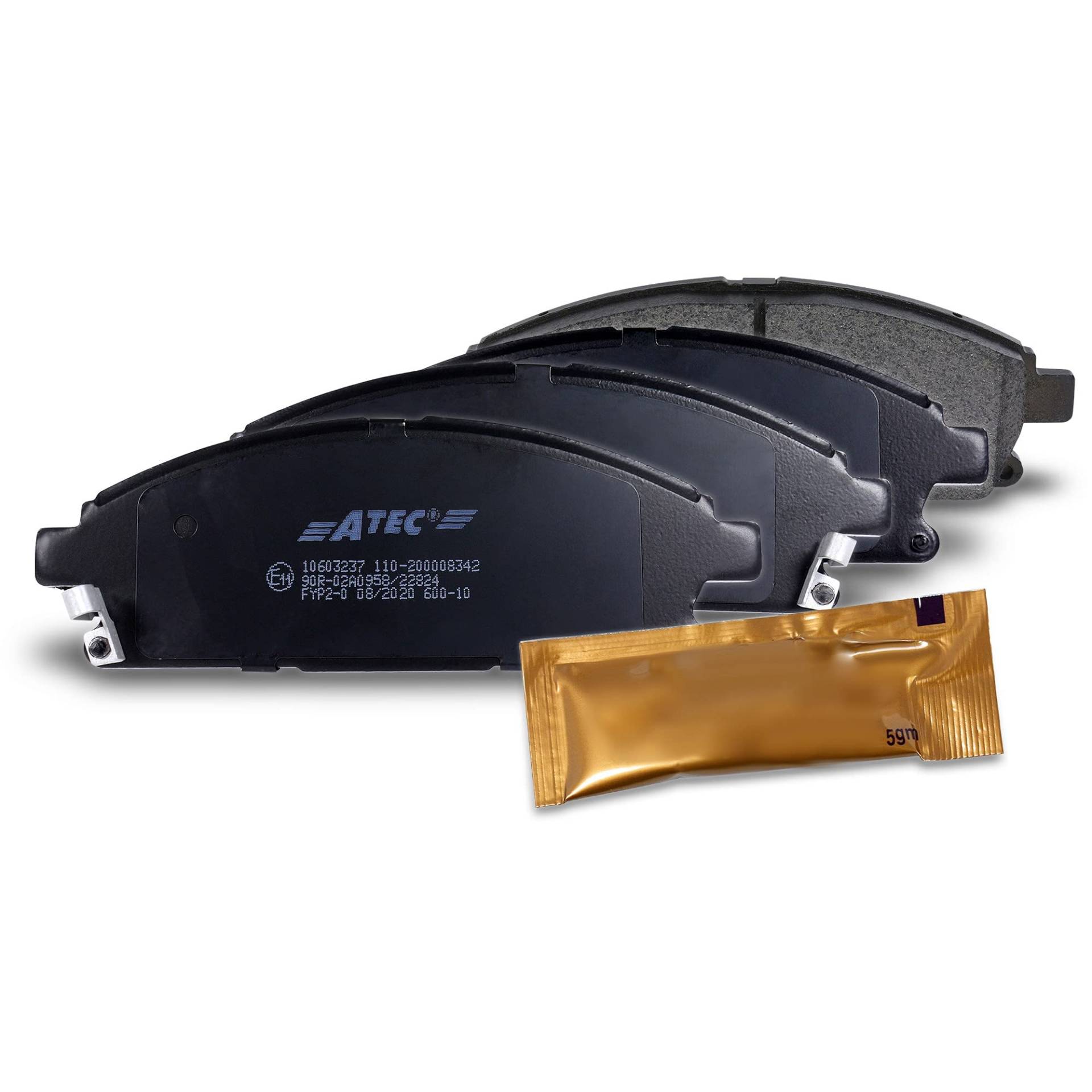 ATEC Germany Bremsbelagsatz Vorderachse, Bremsbeläge Bremsklötze vorne, 4 Stück, Kompatibel mit INFINITI Q45 II (FY33), QX4; NISSAN PATHFINDER II (R50), X-TRAIL I (T30) von ATEC Germany