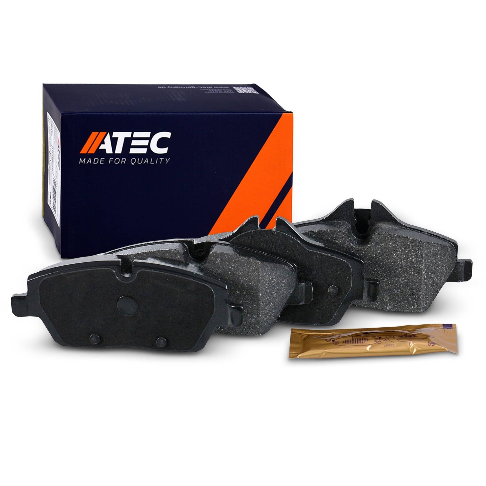 ATEC Germany Bremsbelagsatz Vorderachse, Bremsbeläge Bremsklötze vorne, 4 Stück ATEC Germany Bremsbelagsatz Vorderachse, Bremsbeläge Bremsklötze vorne, 4 Stück von ATEC Germany