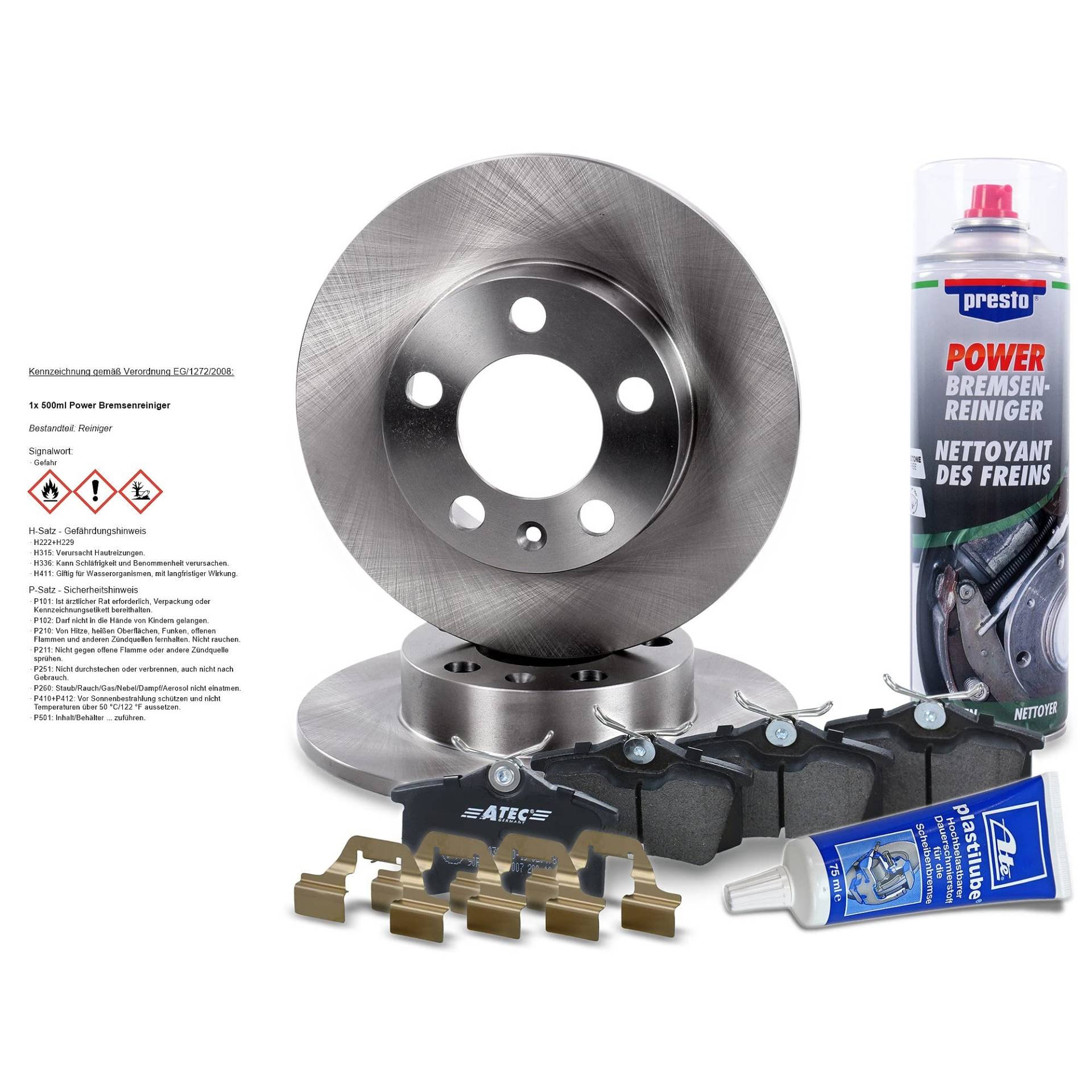 ATEC Germany Bremsenset Hinterachse inkl. Bremsscheiben Ø 230 mm Voll + Bremsbeläge Hinten ATEC Germany Bremsenset Hinterachse inkl. Bremsscheiben Ø 230 mm Voll + Bremsbeläge Hinten von ATEC Germany