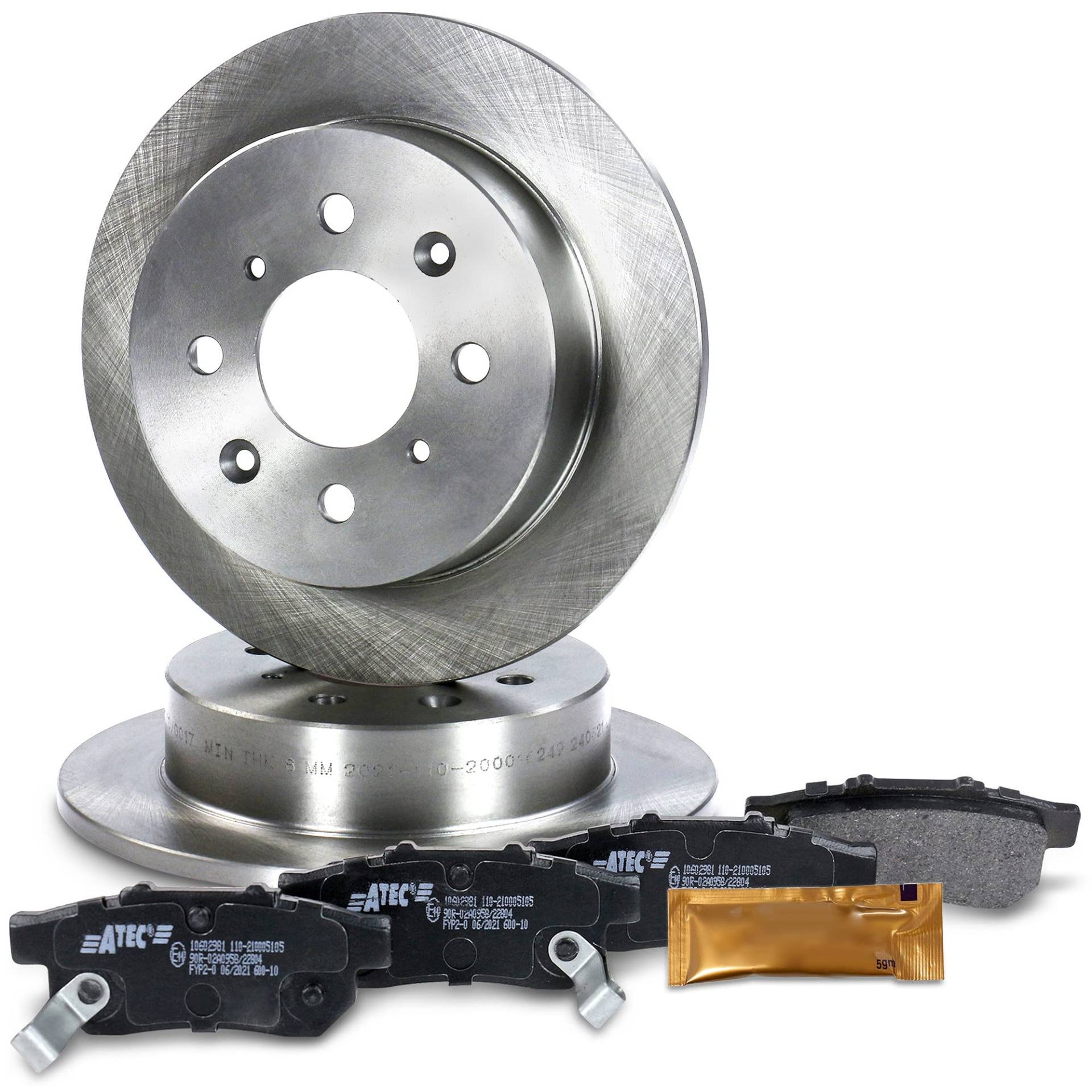 ATEC Germany Bremsenset Hinterachse inkl. Bremsscheiben Ø 239 mm Voll + Bremsbeläge Hinten ATEC Germany Bremsenset Hinterachse inkl. Bremsscheiben Ø 239 mm Voll + Bremsbeläge Hinten von ATEC Germany