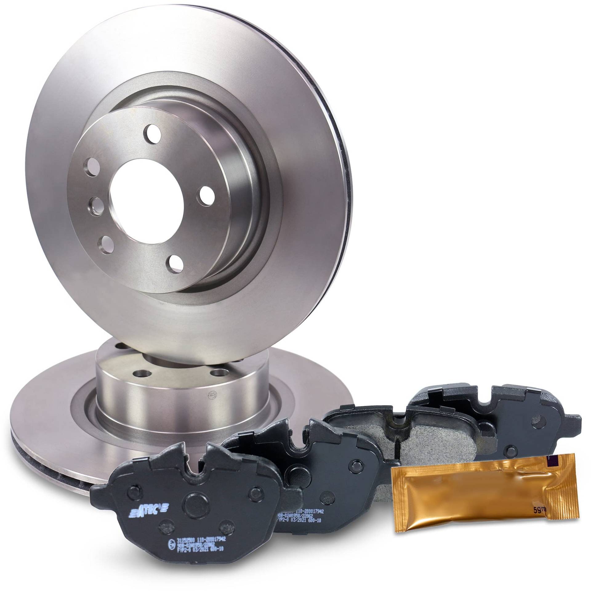 ATEC Germany Bremsenset Hinterachse inkl. Bremsscheiben Ø 330 mm Belüftet + Bremsbeläge Hinten Kompatibel mit BMW X3 (F25), X4 (F26) von ATEC Germany