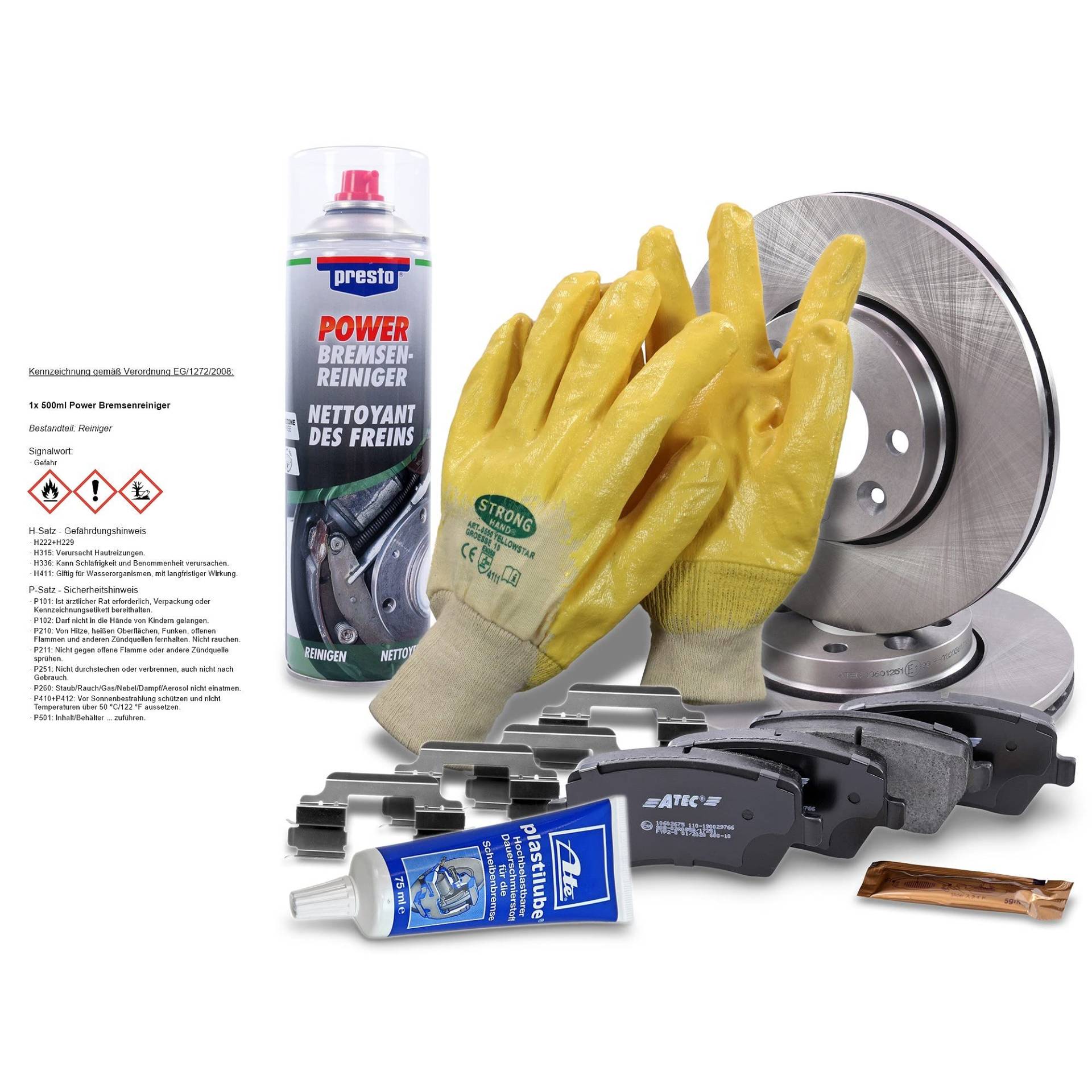 ATEC Germany Bremsenset Vorderachse inkl. Bremsscheiben Ø 260 mm Belüftet + Bremsbeläge Vorne ATEC Germany Bremsenset Vorderachse inkl. Bremsscheiben Ø 260 mm Belüftet + Bremsbeläge Vorne von ATEC Germany