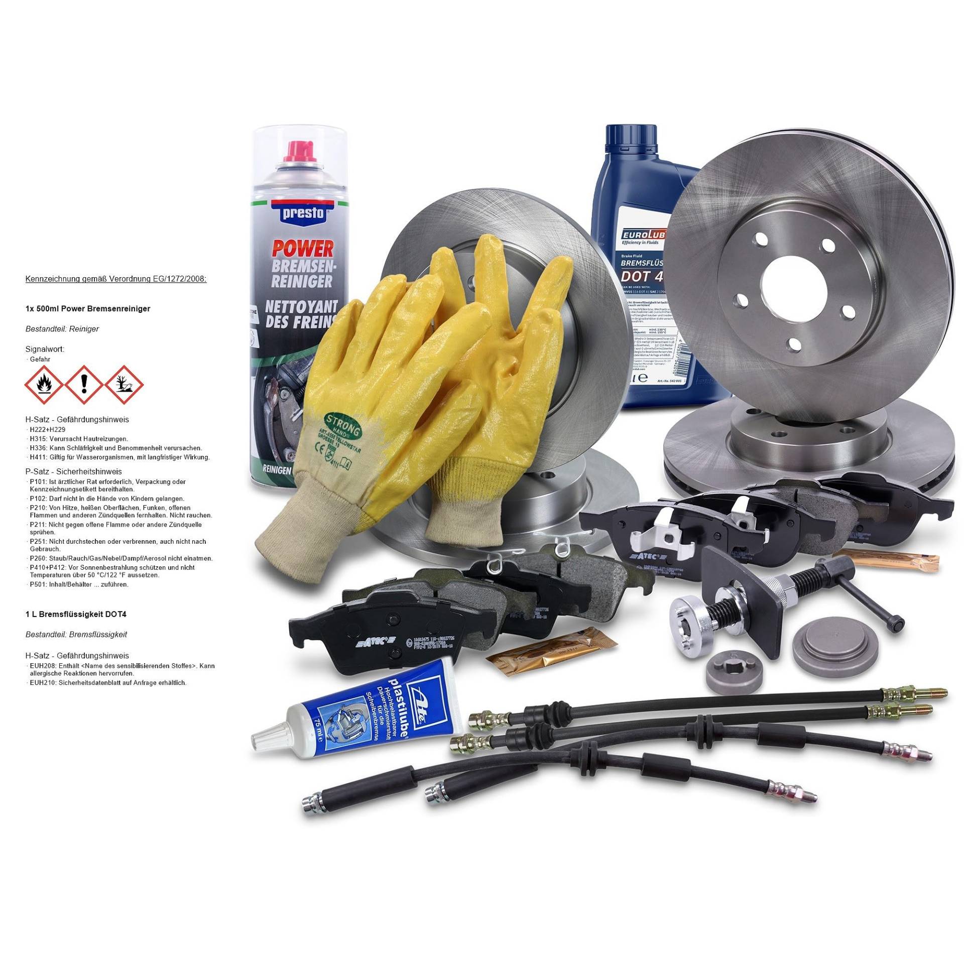 ATEC Germany Bremsenset inkl. Bremsscheiben Vorne Ø 278 mm Belüftet + Hinten Ø 265 mm Voll + Bremsbeläge Vorne & Hinten ATEC Germany Bremsenset inkl. Bremsscheiben Vorne Ø 278 mm Belüftet + Hinten Ø 265 mm Voll + Bremsbeläge Vorne & Hinten von ATEC Germany
