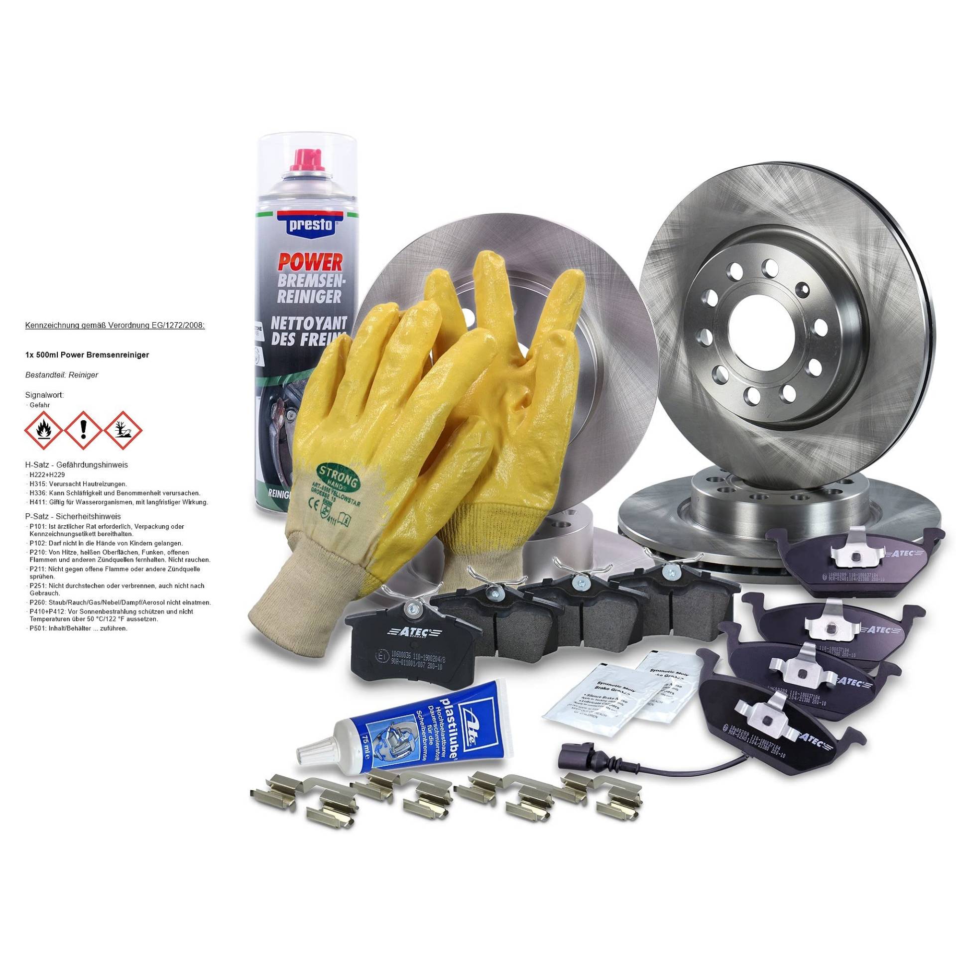 ATEC Germany Bremsenset inkl. Bremsscheiben Vorne Ø 280 mm Belüftet + Hinten Ø 253 mm Voll + Bremsbeläge Vorne & Hinten ATEC Germany Bremsenset inkl. Bremsscheiben Vorne Ø 280 mm Belüftet + Hinten Ø 253 mm Voll + Bremsbeläge Vorne & Hinten von ATEC Germany