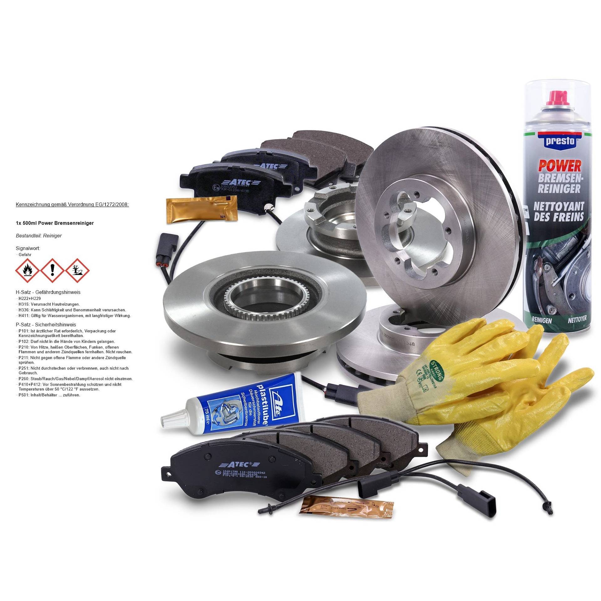 ATEC Germany Bremsenset inkl. Bremsscheiben Vorne Ø 280 mm Belüftet + Hinten Ø 280 mm Voll + Bremsbeläge Vorne & Hinten Kompatibel mit FORD TRANSIT ATEC Germany Bremsenset inkl. Bremsscheiben Vorne Ø 280 mm Belüftet + Hinten Ø 280 mm Voll + Bremsbeläge Vorne & Hinten Kompatibel mit FORD TRANSIT von ATEC Germany
