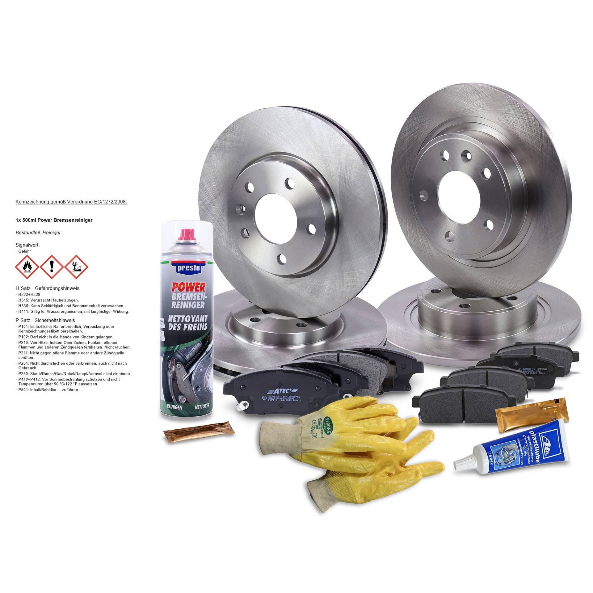 ATEC Germany Bremsenset inkl. Bremsscheiben Vorne Ø 300 mm Belüftet + Hinten Ø 292 mm Voll + Bremsbeläge Vorne & Hinten ATEC Germany Bremsenset inkl. Bremsscheiben Vorne Ø 300 mm Belüftet + Hinten Ø 292 mm Voll + Bremsbeläge Vorne & Hinten von ATEC Germany