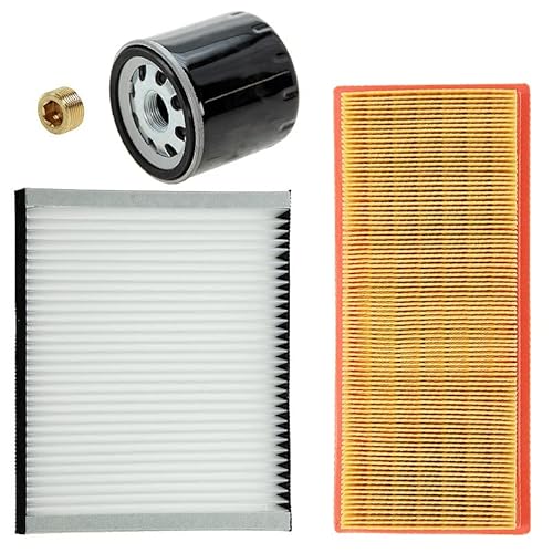 ATEC Germany Inspektionspaket Filterset mit 1x Ölfilter; 1x Luftfilter; 1x Innenraumfilter; 1x Ölablassschraube, KOMPATIBEL MIT - FIAT PANDA (169_) von ATEC Germany