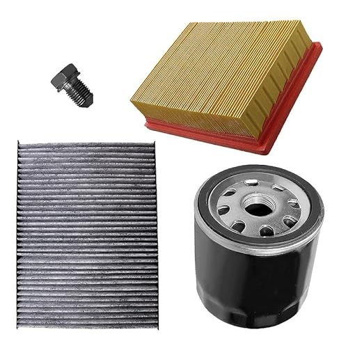ATEC Germany Inspektionspaket Filterset mit 2x Luftfilter; 1x Innenraumfilter (Pollenfilter) mit Aktivkohle; 1x Ölfilter; 1x Ölablassschraube inkl. Dichtring von ATEC Germany
