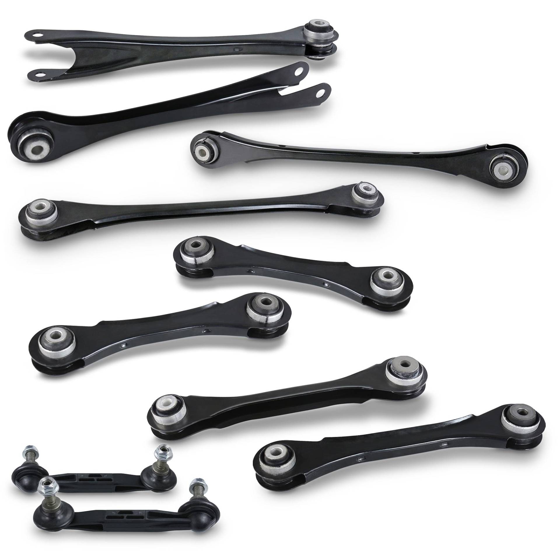ATEC Germany Querlenkersatz - 2x Querlenker Hinterachse vorne unten, 2x Querlenker Hinterachse hinten unten, 2x Querlenker Hinterachse hinten oben, 2x Querlenker Hinterachse vorne oben 2x Koppelstange von ATEC Germany