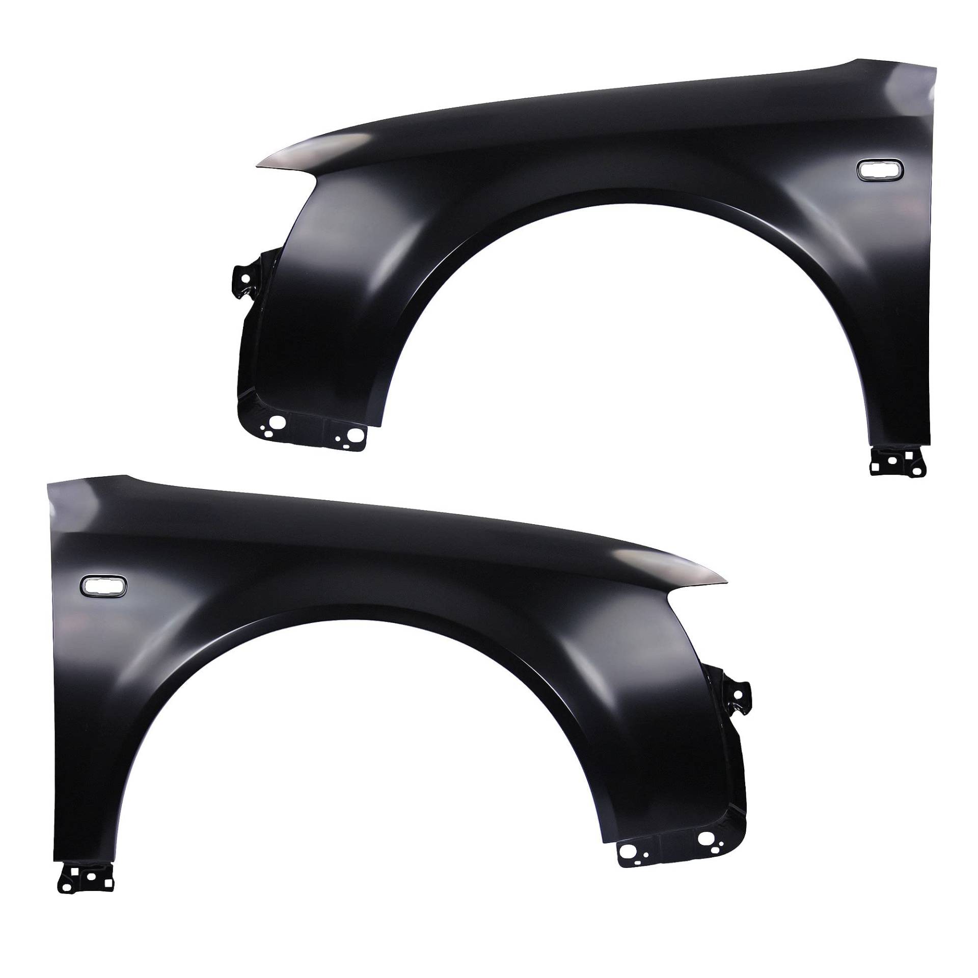 BESTPRICE 1x Kotflügel vorne rechts mit Blinkerloch, 1x Kotflügel vorne links mit Blinkerloch Kompatibel mit A udi A4 B6 (8E2), A4 B6 Avant (8E5) von ATEC Germany