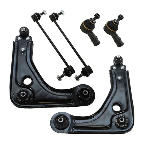 BESTPRICE 2x Querlenker Vorderachse unten links & rechts, 2x Koppelstange vorne, 2x Spurstangenkopf, Kompatibel mit FORD KA (RB_) von BESTPRICE