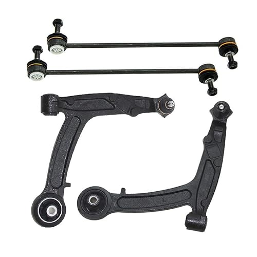 BESTPRICE 2x Querlenker Vorderachse unten links & rechts, 2x Koppelstange Stabilisator Vorderachse links rechts für FIAT PANDA (169_), PANDA Kasten/Schrägheck (169_) von BESTPRICE
