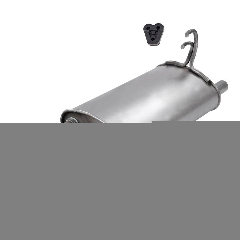 BESTPRICE Auspuff Schalldämpfer Set 1x Endschalldämpfer, mit Montagematerial Kompatibel mit MITSUBISHI COLT VI (Z3_A, Z2_A) von BESTPRICE