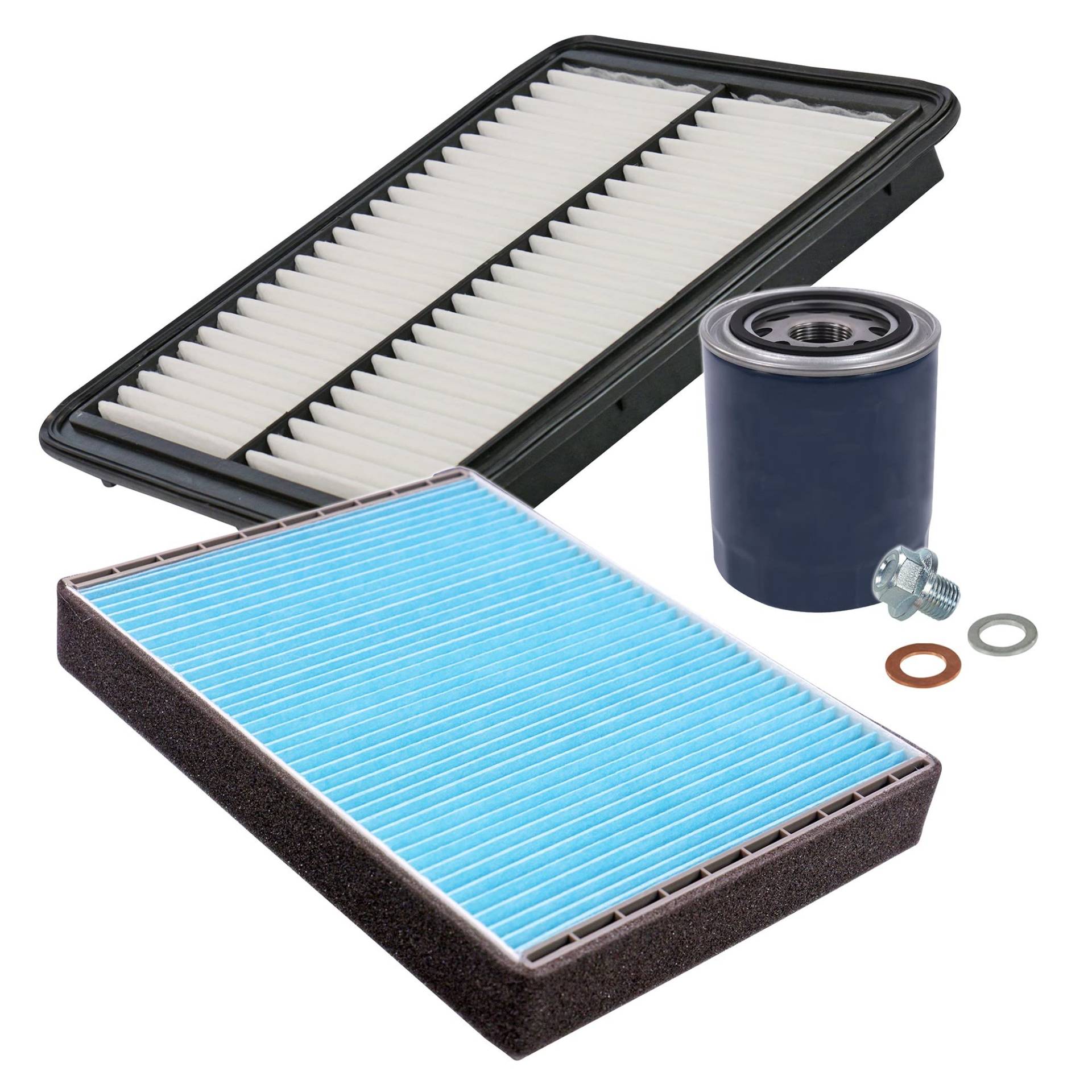 Inspektionspaket SET A 1x Ölfilter 1x Luftfilter 1x Innenraumfilter 1x Ölablass-Schraube 1x Dichtring für Ölablass-Schraube von BESTPRICE