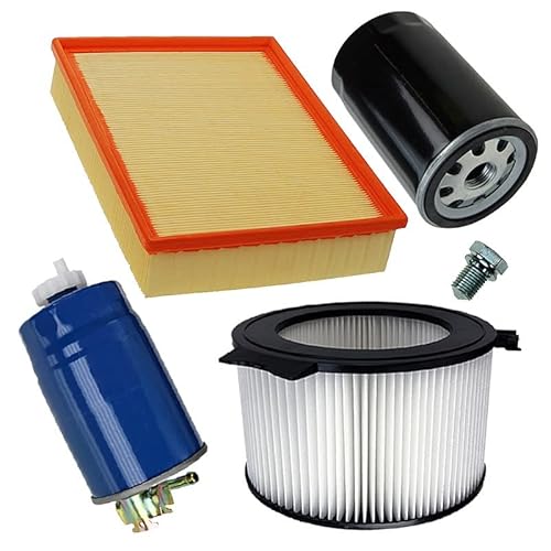 BESTPRICE Inspektionspaket Filterset mit 1x Luftfilter, 1x Innenraumfilter (Pollenfilter), 1x Ölfilter, 1x Kraftstofffilter, Kompatibel mit VW TRANSPORTER T4 von ATEC Germany