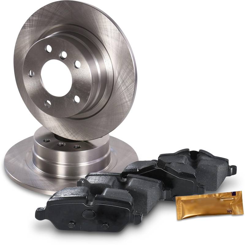 Bremsscheiben Voll Ø296mm + Bremsbeläge Bremsklötze hinten von ENVA MADE FOR QUALITY