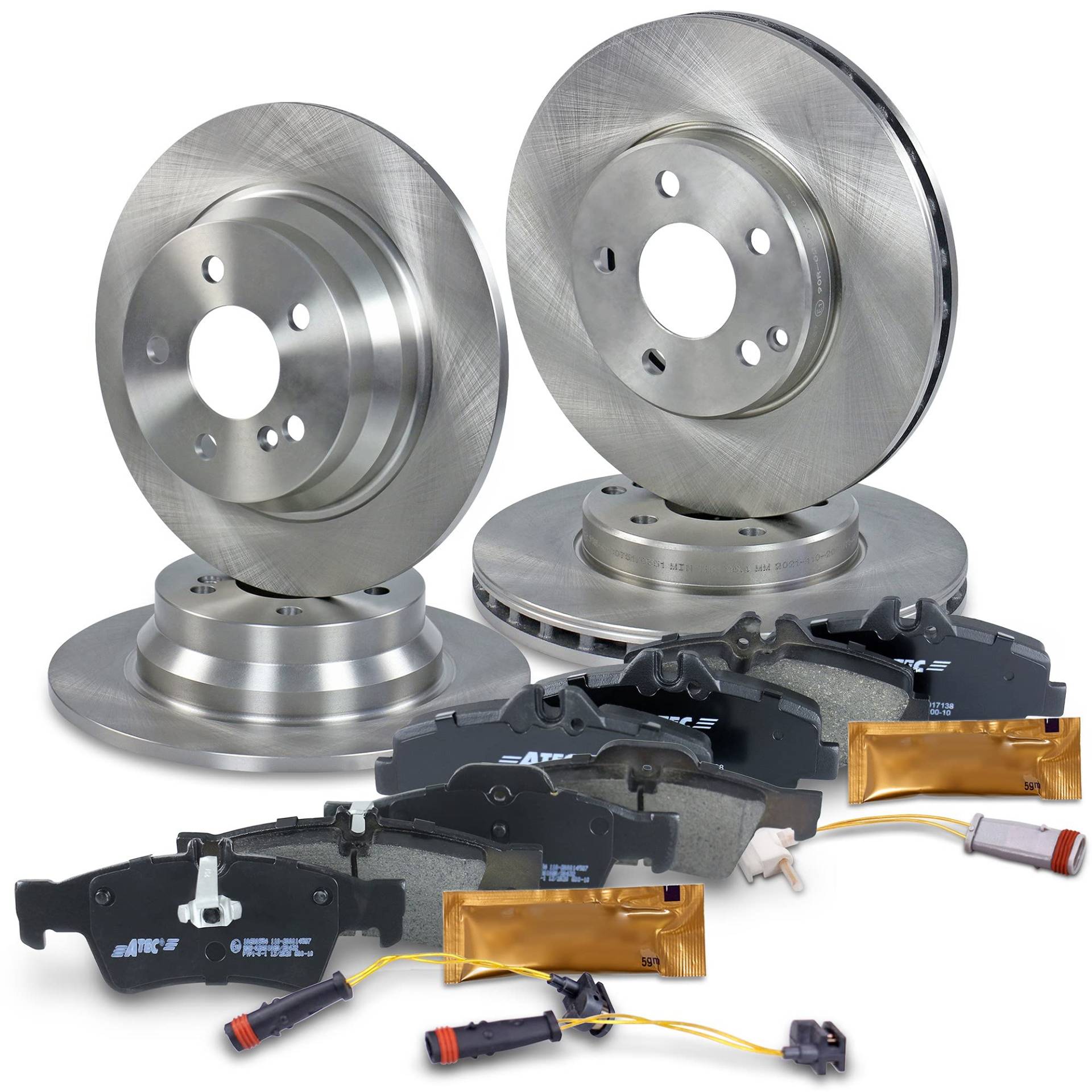 BESTPRICE Bremsenset Vorderachse inkl. Bremsscheiben Belüftet Ø 295 mm + Bremsbeläge vorne + Verschleißkontakt, Kompatibel mit MERCEDES E-Klasse (W211), E-Klasse T-Model (S211) von ENVA MADE FOR QUALITY